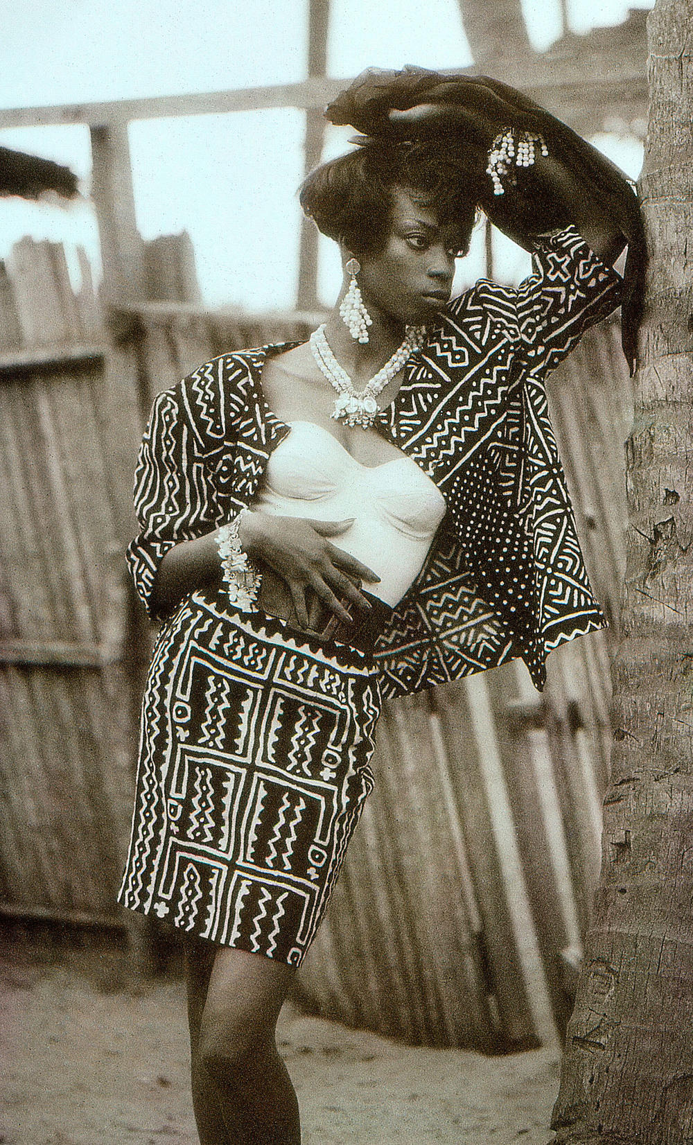 A design by the late Chris Seydou, born in Mali and known for his use of traditional fabrics.