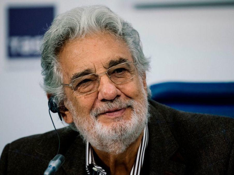 Opera star Plácido Domingo at a press conference in Moscow in Oct. 2019.