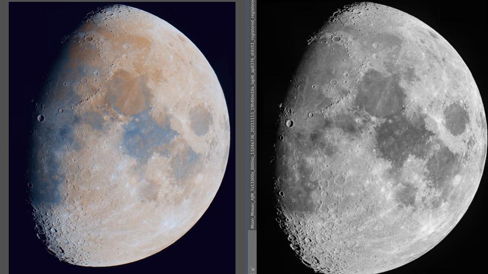 To capture all of the color and details on the moon's surface, Andrew McCarthy and Connor Matherne focused on different aspects of the shoot. McCarthy shot over 200,000 images focusing on the moon's details and Matherne shot another 500 to capture the vibrant colors.