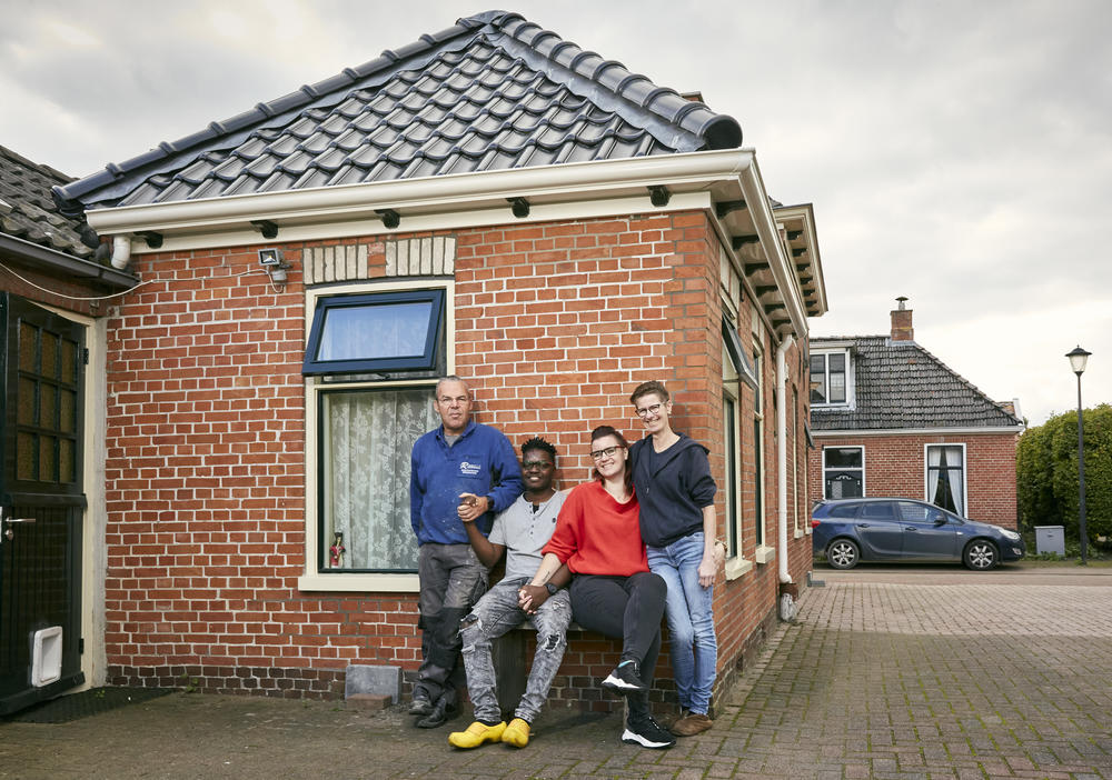 Patrick and Fiona with her dad and mom, Aaldert and Rita ten Have, in 2020. Patrick was nervous about meeting her folks for the first time — and then ended up staying with them for months because of pandemic-related travel restrictions.