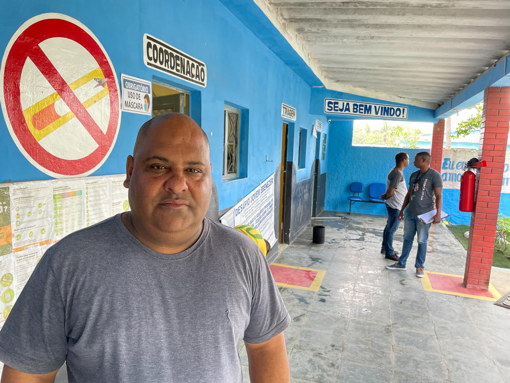 Carlos Faria at the Desafio Jovem Ebenézer drug rehabilitation center on July 18.