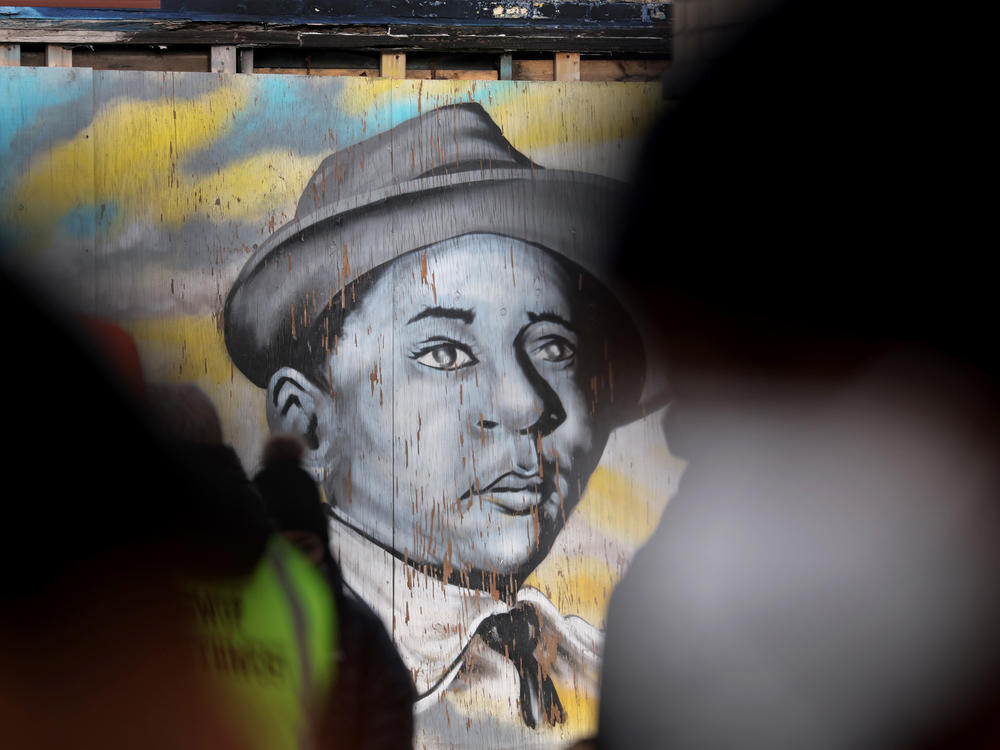 A new Maryland alert system named in honor of the late Emmett Till will aim to bring awareness to hate crimes across the state. Here, a mural featuring a portrait of civil rights icon Emmett Till is seen in Chicago.