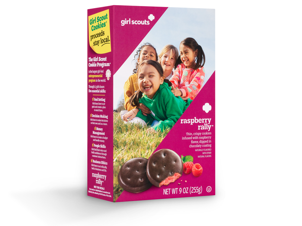 Raspberry Rally is online-exclusive, and can be ordered through a Girl Scout.