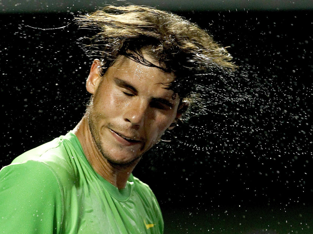 Tennis great Rafael Nadal of Spain might think twice about shaking off his beads of perspiration. It turns out that sweat leads to a surprising health benefit.