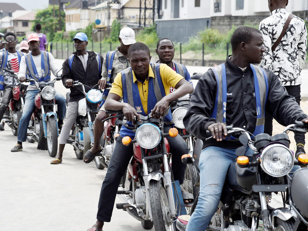 Before the government banned motorcycle taxis in several busy districts in Lagos, these vehicles, known as o<em>kadas, </em>were a welcome option for commuters. Now they're out of luck — and so are the drivers, who risk having their bike impounded and facing arrest if they violate the ban.