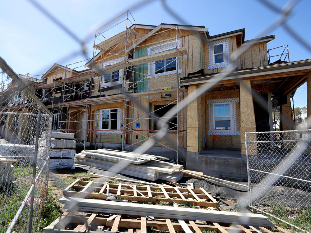 New homes under construction are seen at a housing development in Novato, Calif., on March 23, 2022. Mortgage rates have risen as the Fed has increased interest rates.