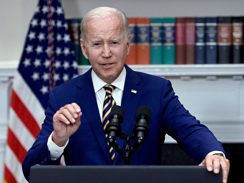 President Biden announces student loan relief in the Roosevelt Room of the White House in Washington, D.C. on Aug. 24.