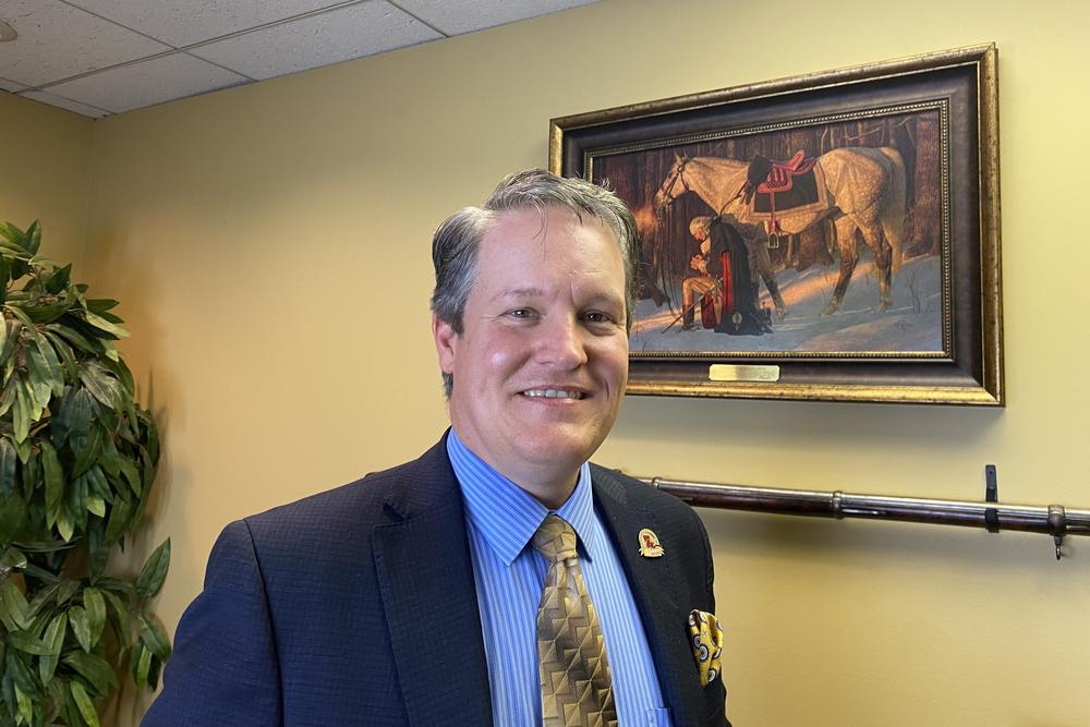 Michael Lunsford, director of a conservative citizens group, has pushed to remove graphic sex education books they consider inappropriate for children, and he says anyone who disagrees with him is promoting smut.