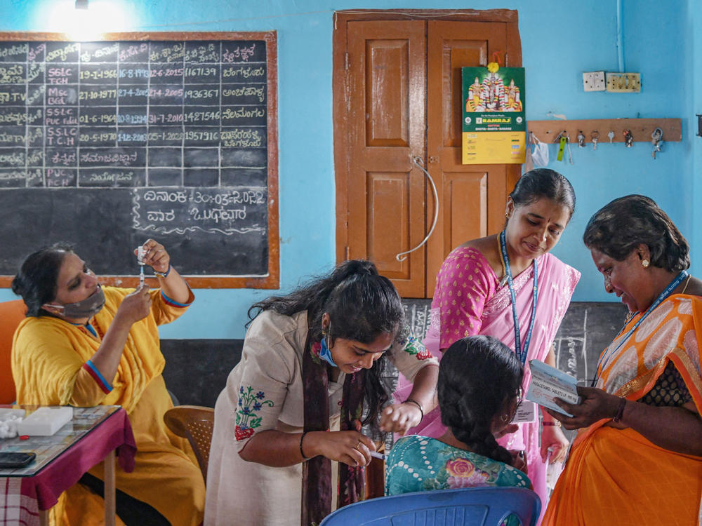 The Corbevax vaccine was invented at the Center for Vaccine Development at Texas Children's Hospital and intended for countries that couldn't get access to more expensive COVID vaccines. India has inoculated millions of teens with Corbevax (above, a vaccination drive for children ages 12-14 at a school in Bangalore) and on August 10 authorized the vaccine as a booster for adults.