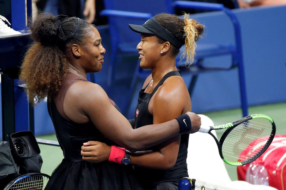 <strong>September 8, 2018:</strong> Serena Williams and Naomi Osaka hug after Osaka won the women's final match during the 2018 US Open in Flushing, New York.