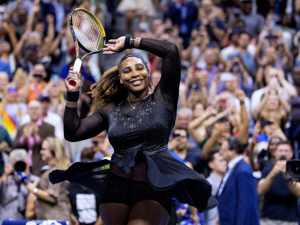 USA's Serena Williams celebrates her win against Estonia's Anett Kontaveit during their 2022 US Open Tennis tournament women's singles second round match at the USTA Billie Jean King National Tennis Center in New York, on August 31, 2022.