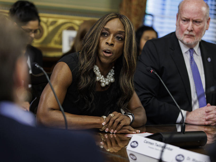 Carmen Twillie Ambar, president of Oberlin College, said Oberlin had only recently learned that contraception restrictions would be enforced by the Catholic health system whose subsidiary was hired to run the college's health services. Earlier in August, she joined a meeting with U.S. Vice President Kamala Harris and other university and college presidents on access to reproductive health care.
