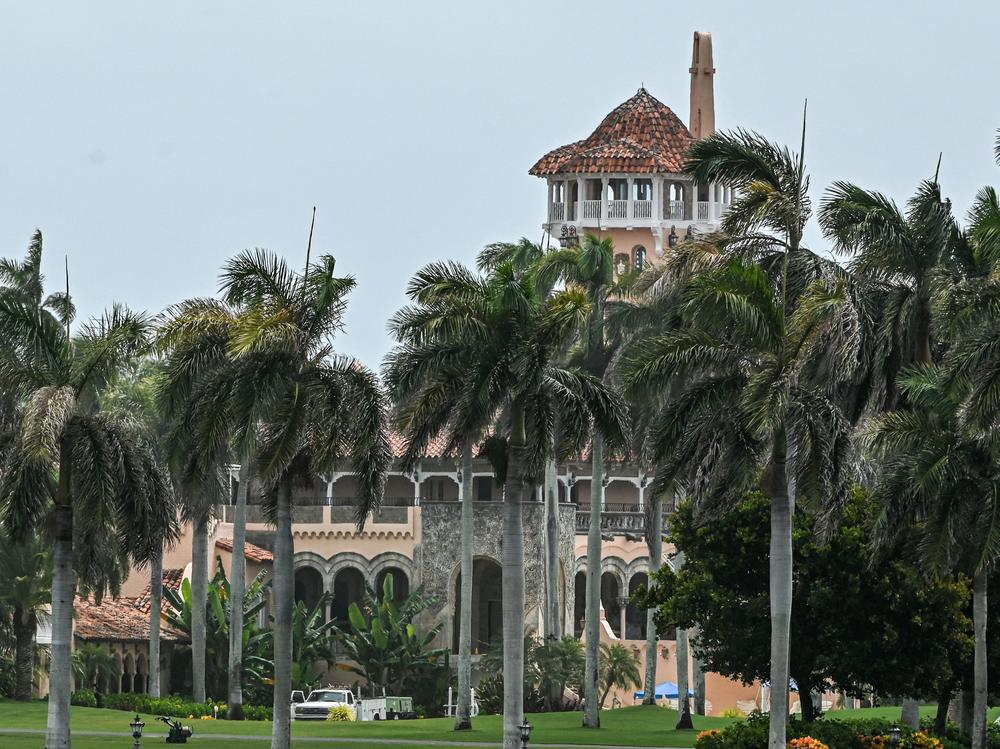 The residence of former President Donald Trump at Mar-a-Lago in Palm Beach, Fla., is seen on Aug. 9, one day after FBI agents conducted a court-authorized search and recovered scores of classified documents.