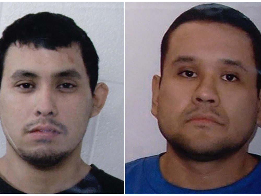 Authorities said on Wednesday that Myles Sanderson (right), the second suspect in the stabbing deaths of 10 people in the province of Saskatchewan, died shortly after his arrest. Damien Sanderson (left), his brother, had been found dead on Monday with wounds that did not appear to be self-inflicted.