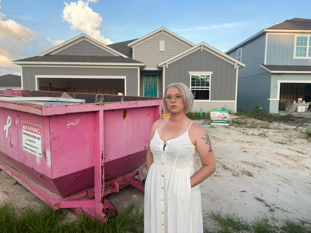 Katrina Wooten signed a contract to buy this home that's under construction near Gainesville, Fla. Then mortgage rates jumped sharply higher.