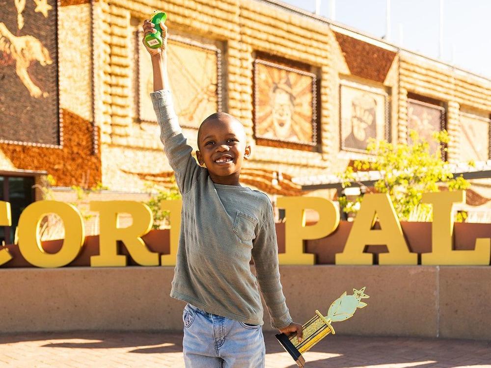 Tariq and his family traveled from New York to South Dakota's corn palace for a ceremony honoring his new position as the state's official corn-bassador.
