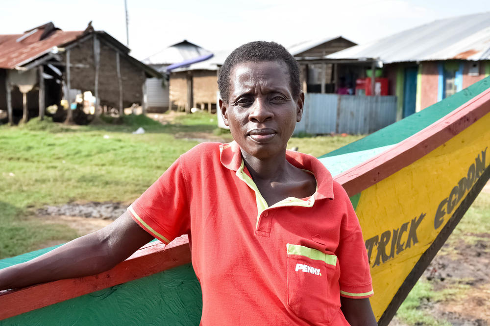 Rose Atieno Abongo, a member of the No Sex for Fish cooperative, is hopeful that the three new boats will bring more income. A mother of six, she is mourning the death of her 26-year-old son last month. She believes he was killed by robbers.