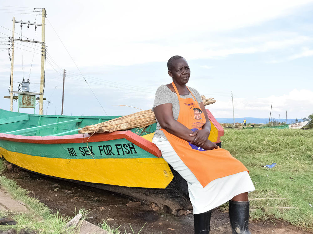 Justine Adhiambo Obura with one of the 