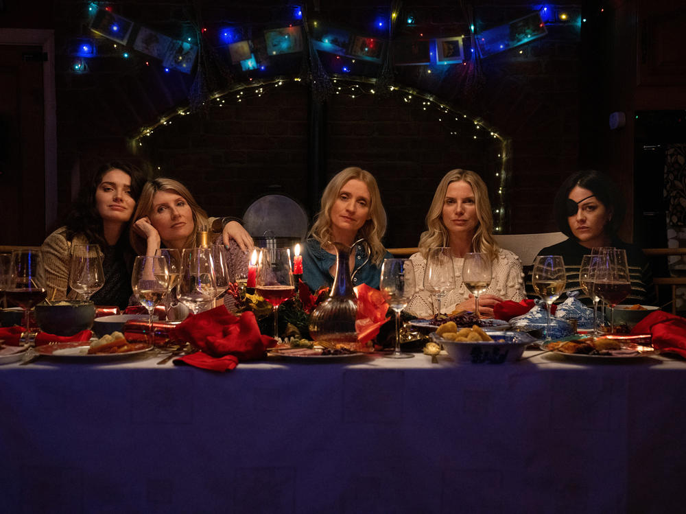 Eve Hewson, Sharon Horgan, Anne-Marie Duff, Eva Birthistle and Sarah Greene in <em>Bad Sisters</em> on Apple TV+.