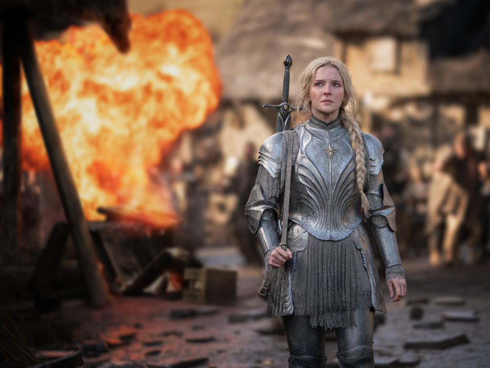 Morfydd Clark plays the elven princess Galadriel in the new <em>Lord of the Rings</em> series.
