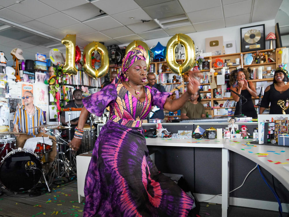 Angélique Kidjo dances and sings for the 1,000th Tiny Desk Concert. She says that technology is helping bring more new African artists into the mainstream.