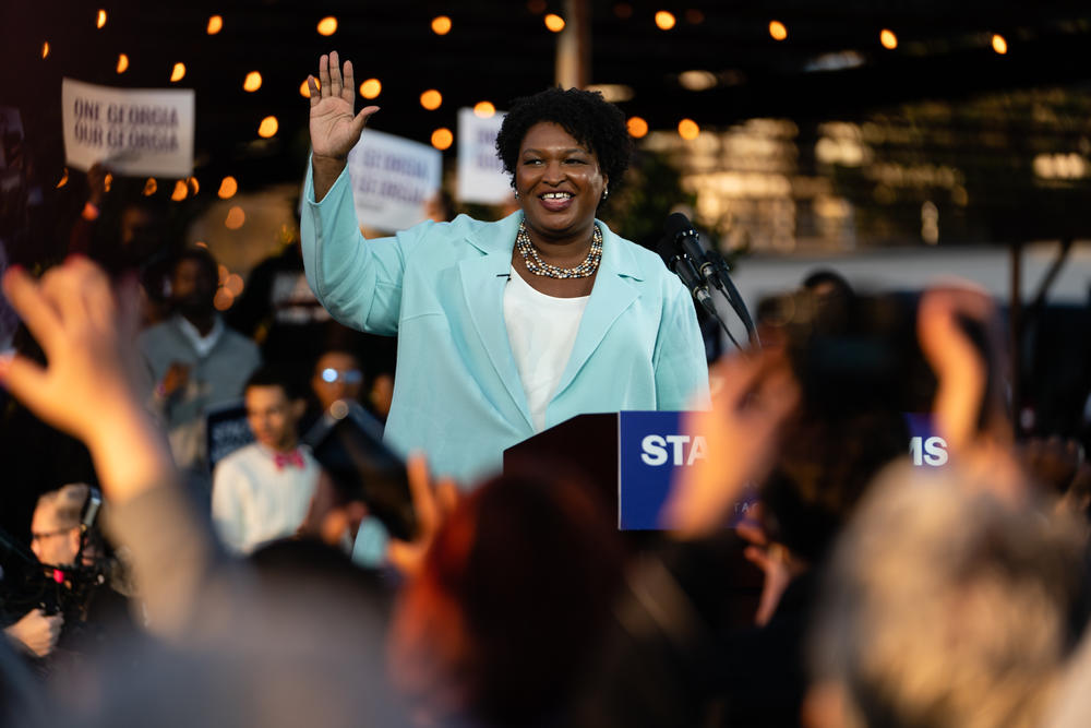 Stacey Abrams, Democratic gubernatorial candidate for Georgia, during a 