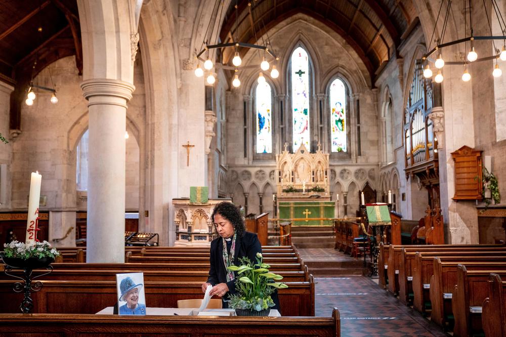 A book of condolences is placed at St. Alban's Church, known locally as 