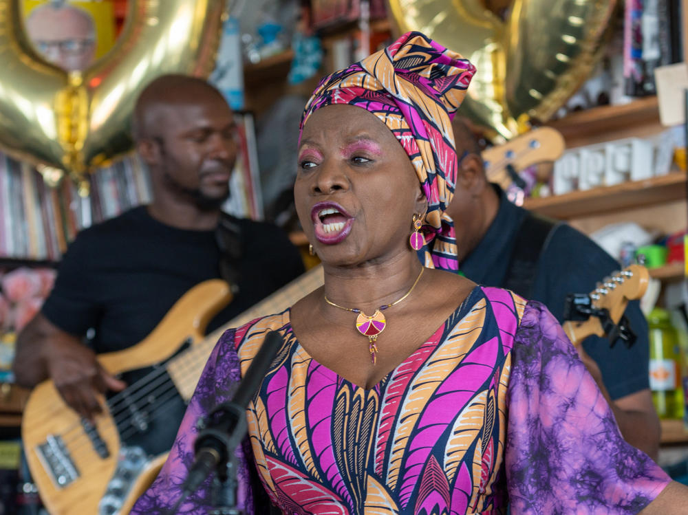 Angélique Kidjo says that singing at a Tiny Desk Concert and singing at the Olympics have something in common: 