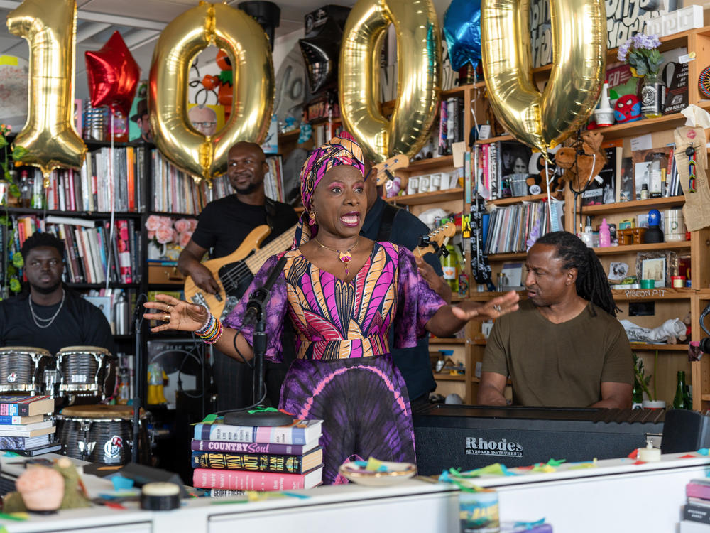 Angélique Kidjo performs at the 1,000th NPR's Tiny Desk Concert. She sings the praises of the series: 