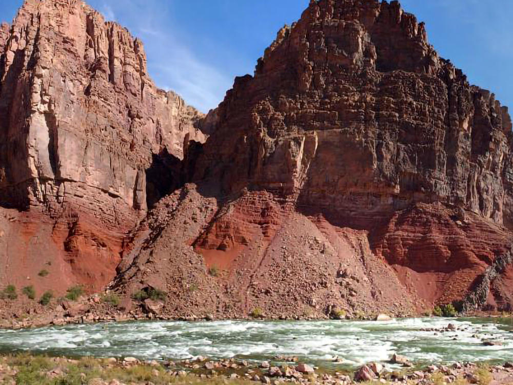 This 2019 file photo provided by the National Park Service shows the Hance Rapid located where Red Canyon intersects with the Colorado River at River Mile 77.