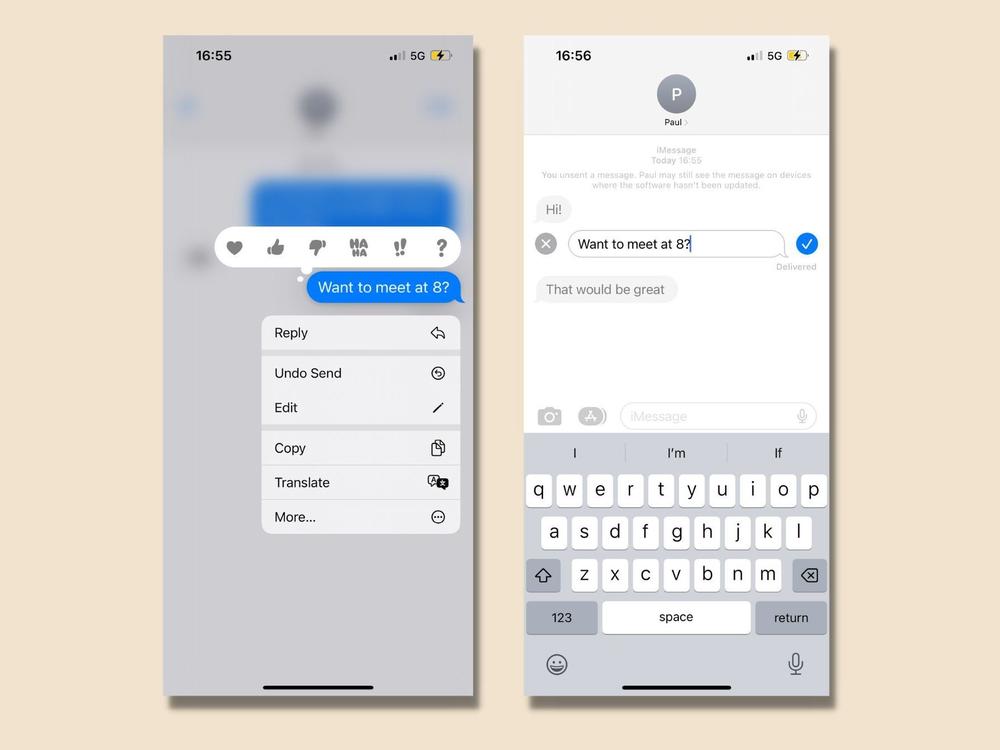 Apple's Messages app now allows certain users to edit and unsend text messages.