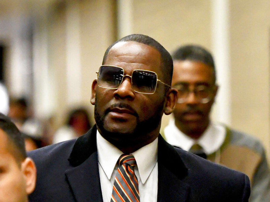 Musician R. Kelly leaves the Daley Center in May 2019 in Chicago after a hearing in his child support case.