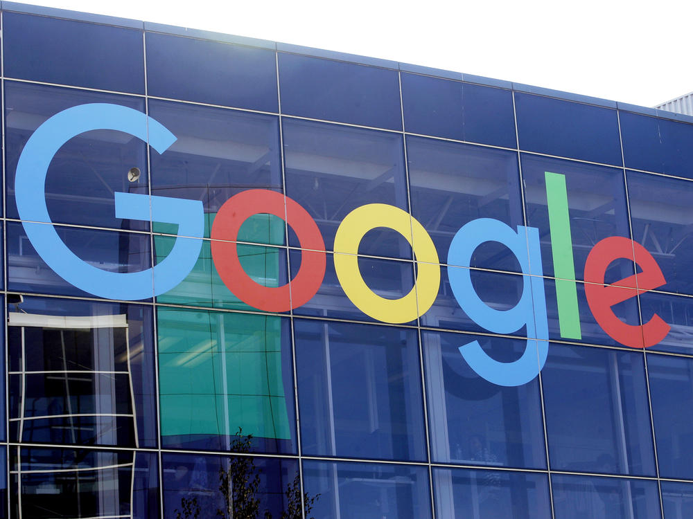 Google's logo on a building on the company's Mountain View, Calif., campus in 2019. The company says it mistakenly sent a security engineer $250,000.