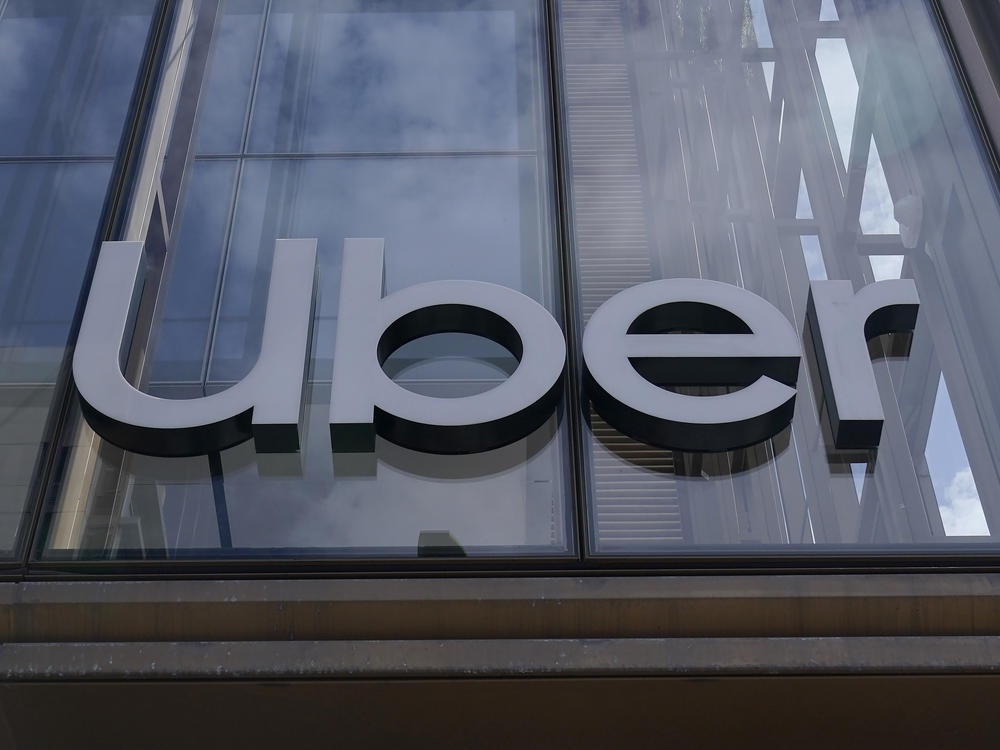 An Uber sign is displayed at the company's headquarters in San Francisco on Monday.