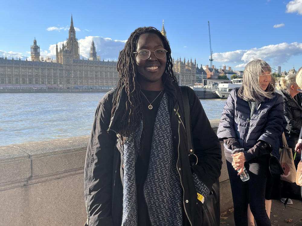 Heather Labanya, 39, joined the queue at 7 a.m. on Friday. Some nine hours later, she spoke to NPR about how she reconciles the queen's legacy with that of the British Empire.