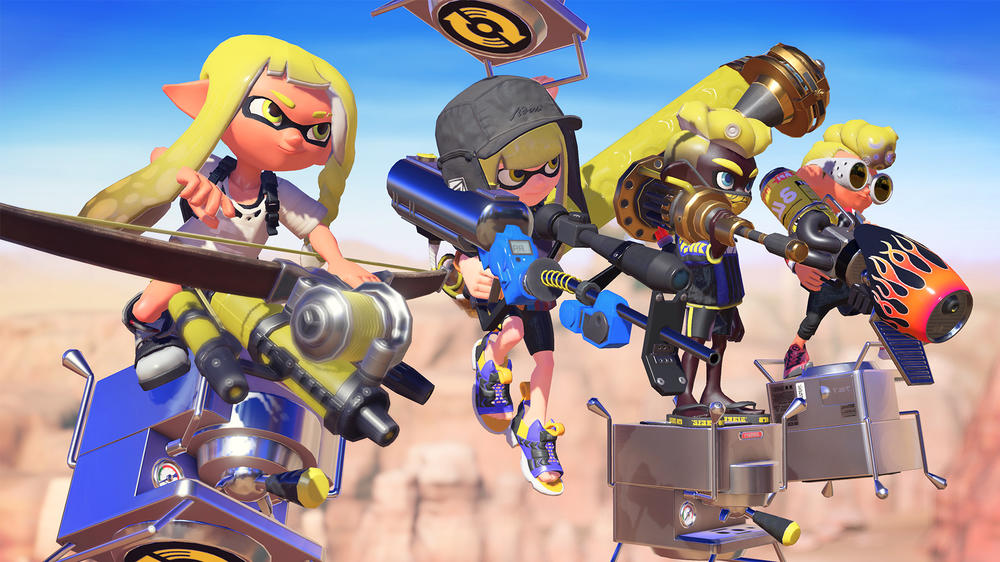 Splatoon players readying for ink-splatting mayhem.