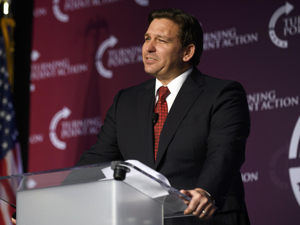 Flights ordered by Florida Gov. Ron DeSantis that took about 50 migrants to Martha's Vineyard, Mass., are being investigated by the Bexar County Sheriff's Office in Texas. The migrants were flown from Texas to Florida and then on to Martha's Vineyard. Here, DeSantis speaks at a rally on Aug. 19 in Pittsburgh.