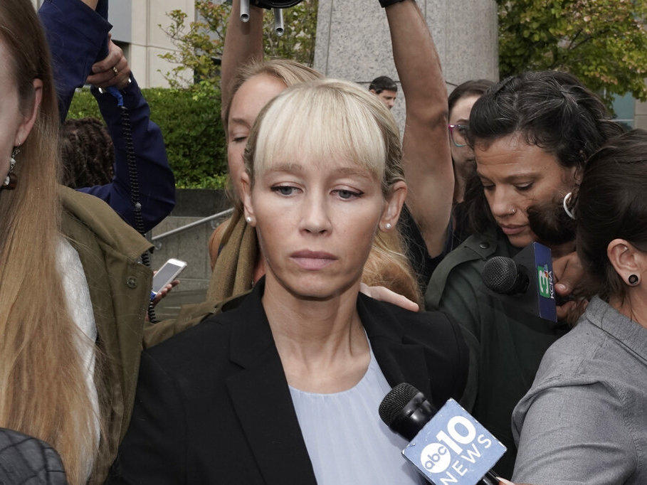 Sherri Papini leaves a federal courthouse Monday after Judge William Shubb sentenced her to 18 months in federal prison for faking her own kidnapping in 2016.