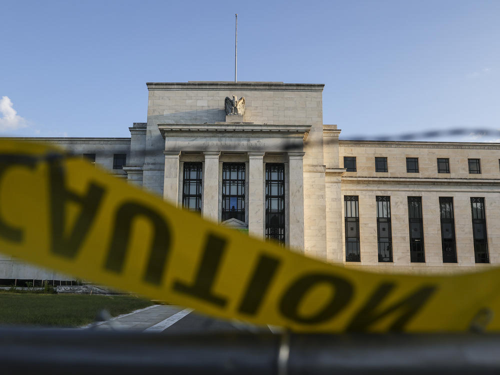 Renovations continue on the Marriner S. Eccles Federal Reserve Board Building on September 19, 2022 in Washington, DC. The Federal Open Market Committee (FOMC) concluded its two-day meeting on interest rates this afternoon.