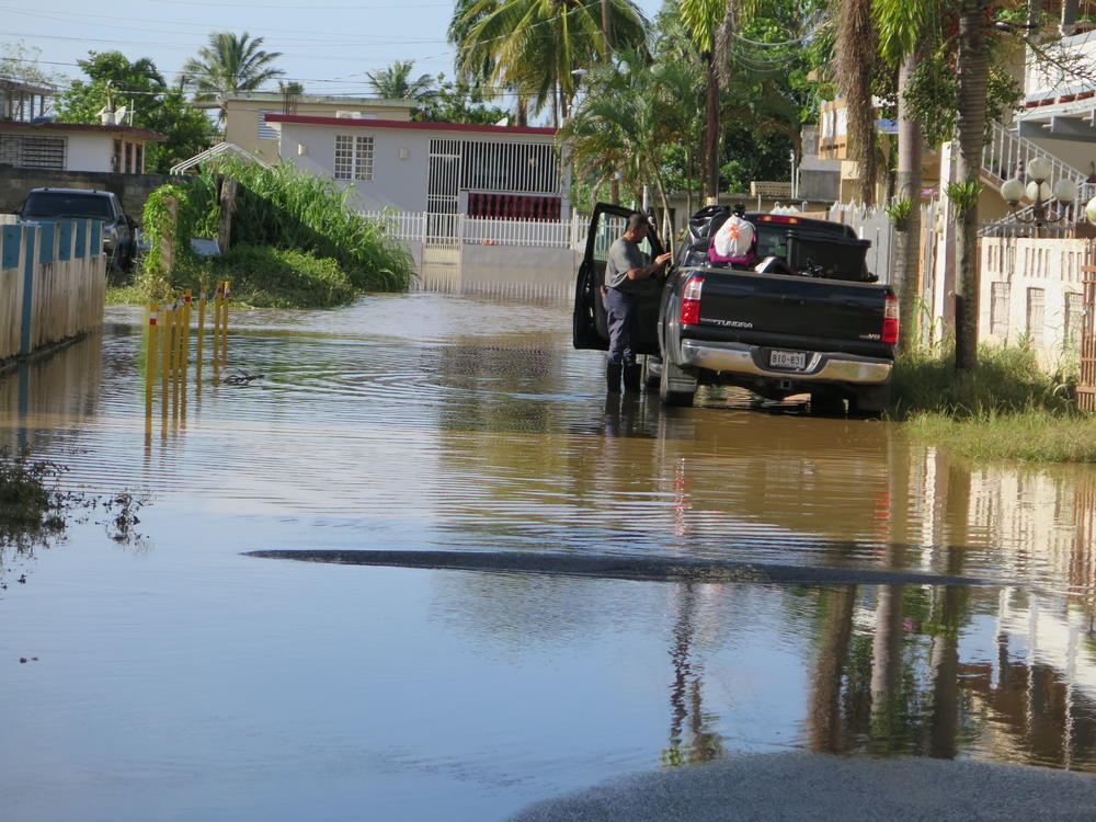 Floodwaters in many Puerto Rico neighborhoods, like Toaville, are still around two days after Hurricane Fiona crawled across the island.