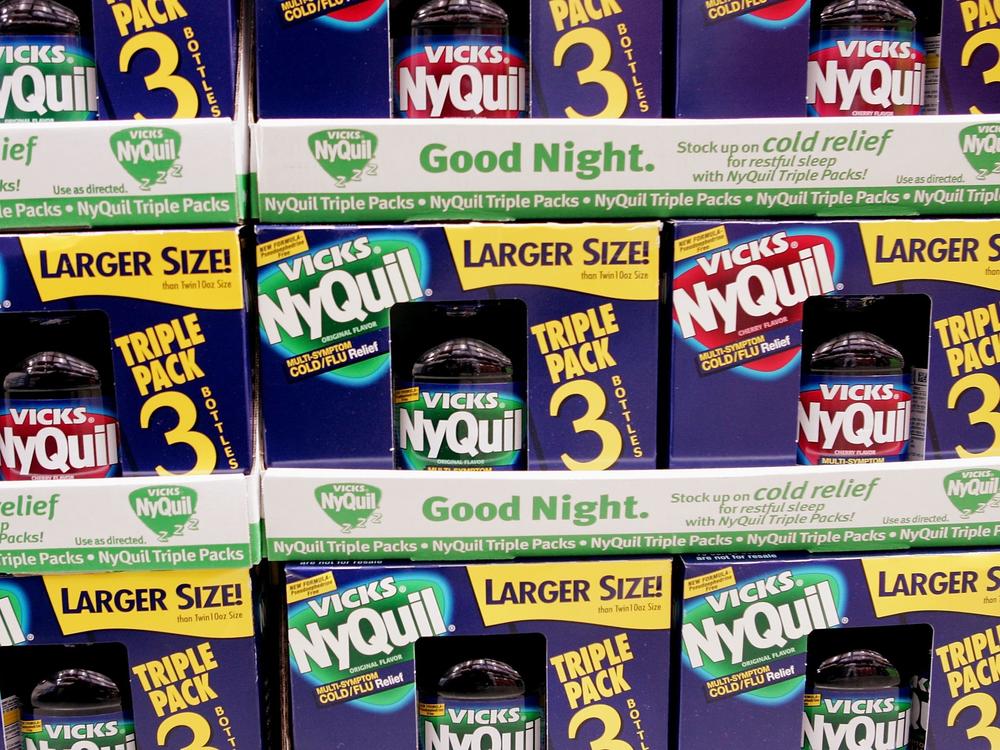 NyQuil cold medicine containing dextromethorphan is offered for sale at a retail store December 05, 2006 in Chicago, Illinois.