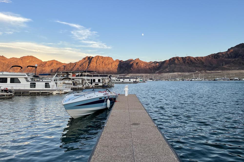 Marinas along Lake Mead have had to be moved several times this year alone as the shoreline recedes.<a href=