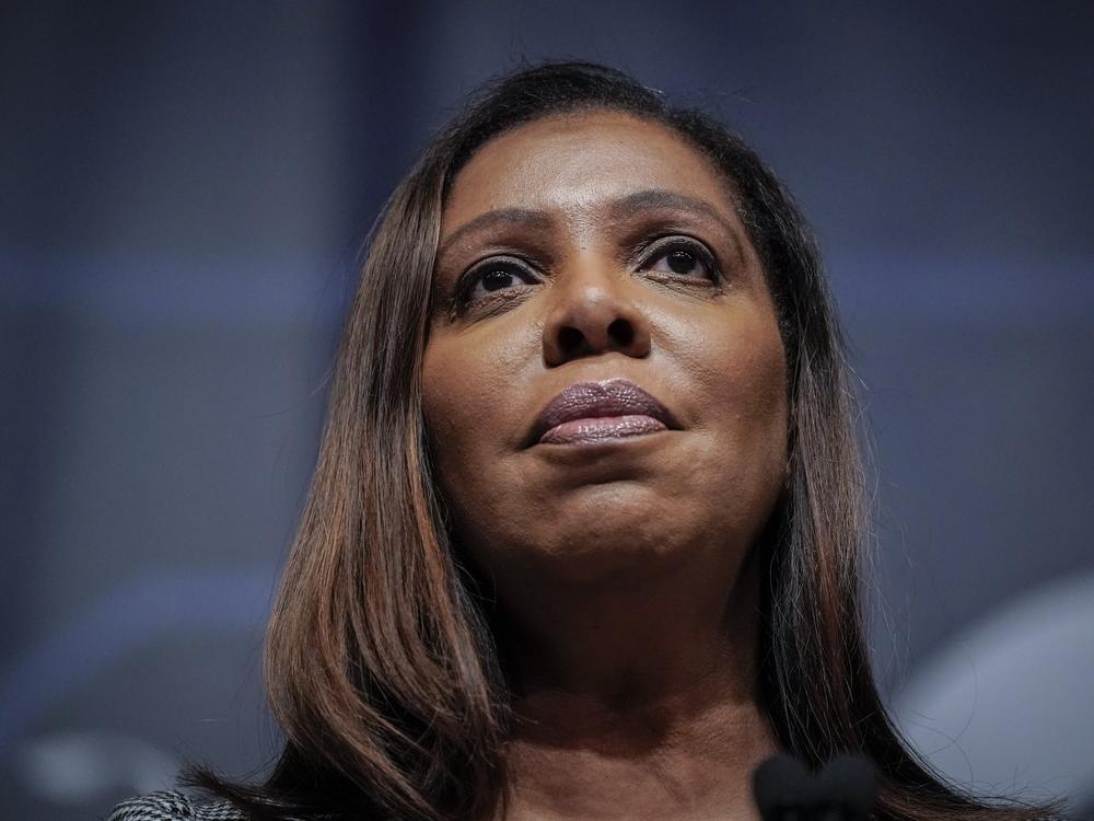 New York State Attorney General Letitia James, pictured in February, filed a civil lawsuit on Wednesday against former President Donald Trump, saying he 