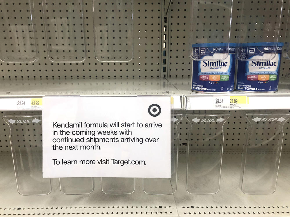 A sign posted in July at a Target store in Queens, N.Y., assured shoppers that more baby formula would be available in coming weeks. The FDA's report said external factors outside of the agency's control need to be addressed to prevent critical food supply shortages in the future.