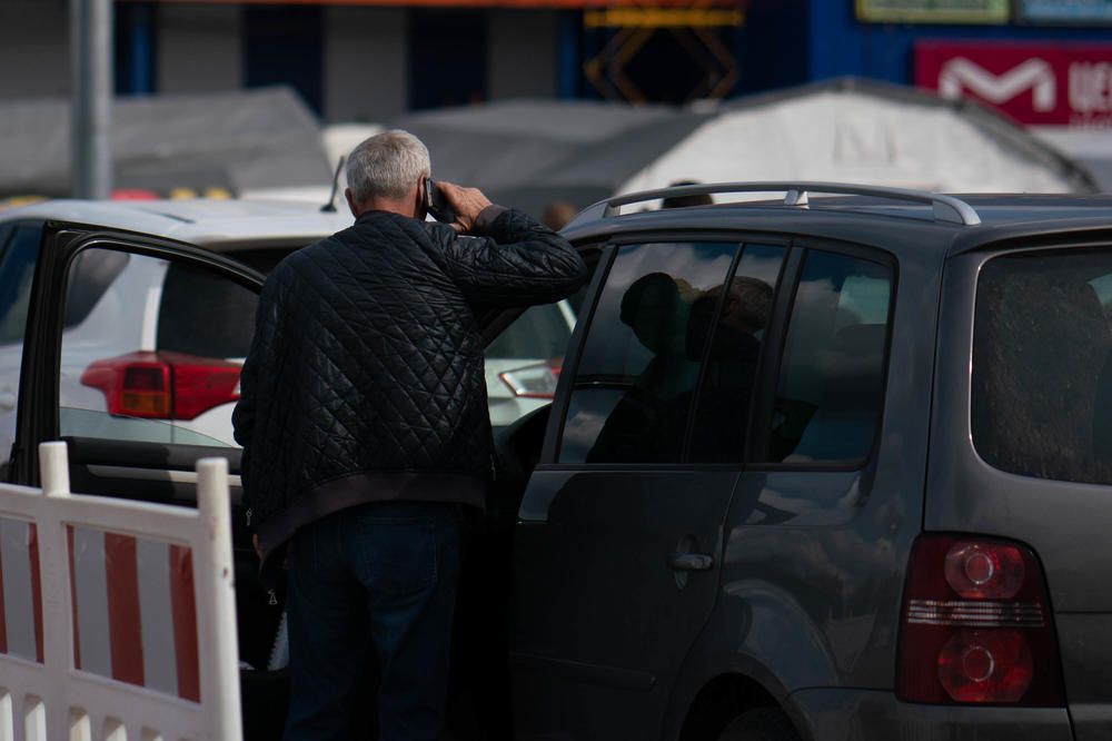 People in the convoy of cars coming from Russian-held Ukrainian territory said all men aged 18 to 35 were removed by Russian forces and sent back to the occupied areas.