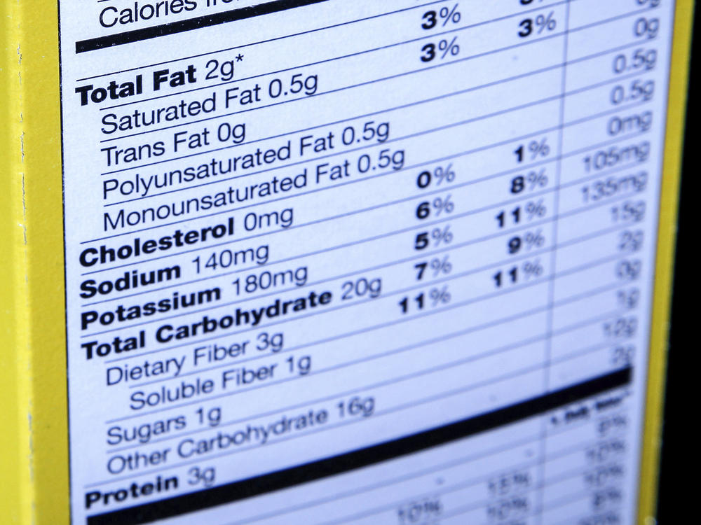 The Biden administration is proposing that nutrition labels — with simplified information — go on the front of food packages instead of the back.