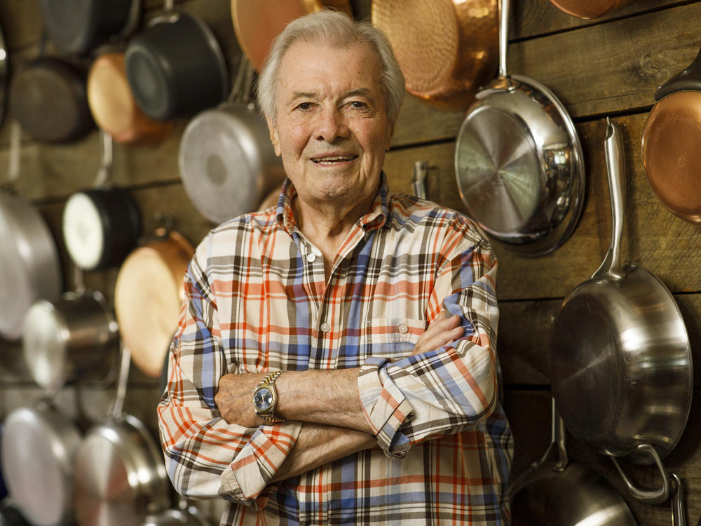 Jacques Pépin, pictured in his home in Connecticut in August, has a new book called <em>Art of the Chicken.</em>