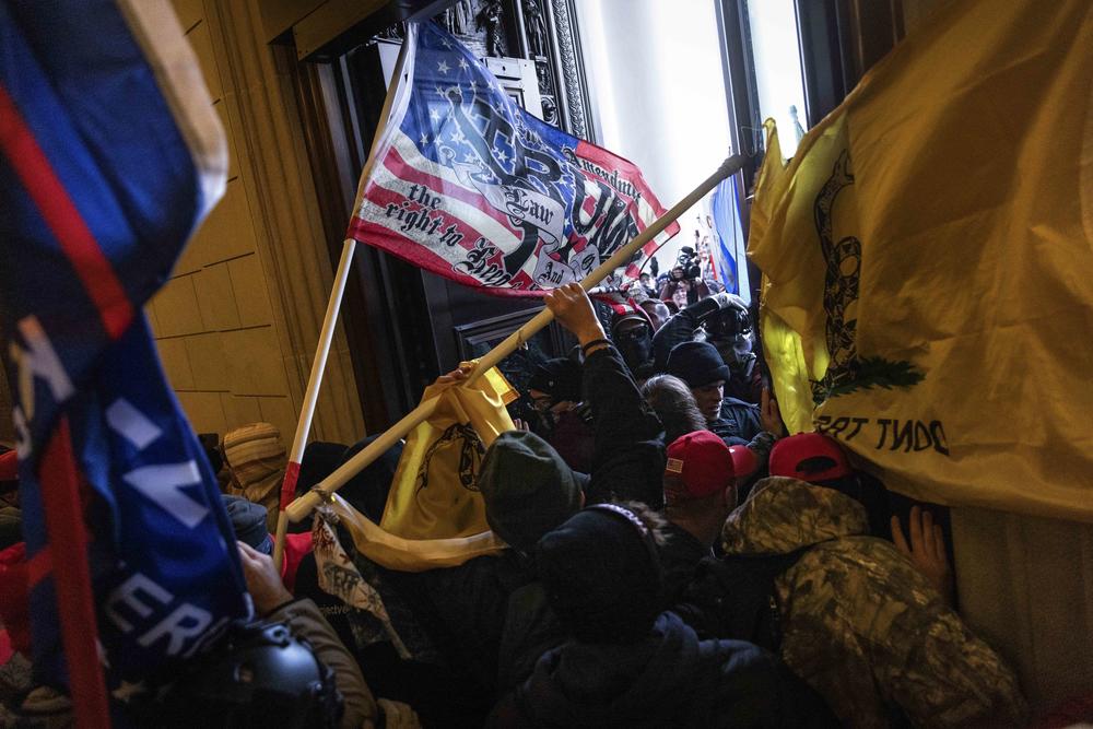 A pro-Trump mob breaks into the U.S. Capitol on Jan. 6, 2021.