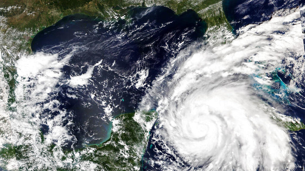 This Sunday satellite image released by NASA shows Hurricane Ian growing stronger as it barreled toward Cuba.