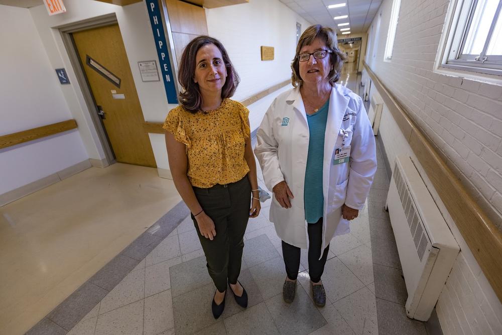 Former director of substance use disorder services at Salem Hospital Liz Tadie (left) and social worker Jean Monahan-Doherty. Tadie is moving to a new job at another hospital, but Salem Hospital leaders say they are committed to continuing the program.